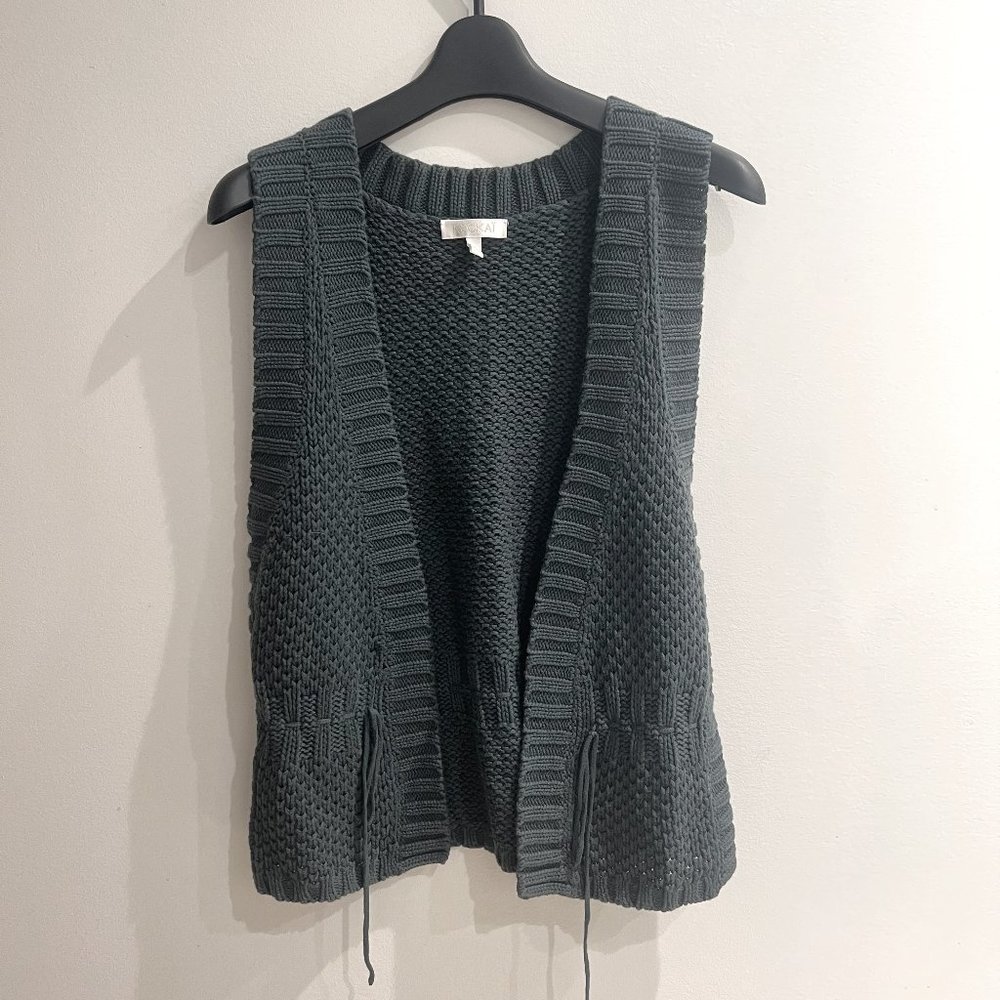 Kookai Greenish Grey Knit Vest